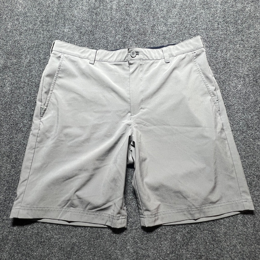 IZOD Golf Mens Gray Performance Stretch Flat Front Shorts Size 36